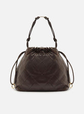 BOLSA BUCKET MARROM COURO MATELASSÊ GRANDE A 50018 0864 0001 AREZZO - Vintedoisk